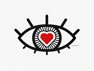 LOVE AT FIRST SIGHT // lovesideeffects_ project 2020 design eye flat heart icon illustration illustrator lines logo minimal red symbol vector