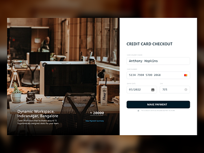 Credit Card Checkout checkout page co working space dailyui 002 shared office web design