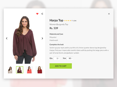 DailyUI #012 - E-commerce Shop (Single Item)