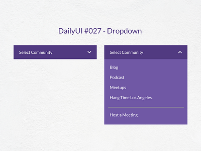 DailyUI #027 - Dropdown dailyui dailyui027 design dropdown ui uidesign ux webdesign