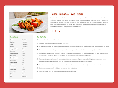 DailyUI #040 - Recipe