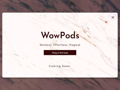 DailyUI #048 - Coming Soon