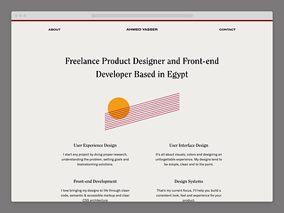 ahmdyassr.com — v3 clean minimal personal website portfolio typography