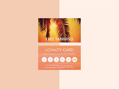 Loyalty Card ☀️ branding card colours creations creative design designer digital art graphic graphics illustration interface loyalty orange tanning uiux vector vibrant