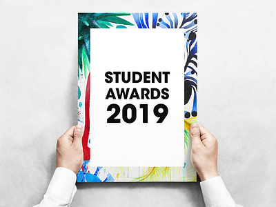 Student Awards Campaign colourful design graphic graphics indesign mock up pastel poster typography uiux vector