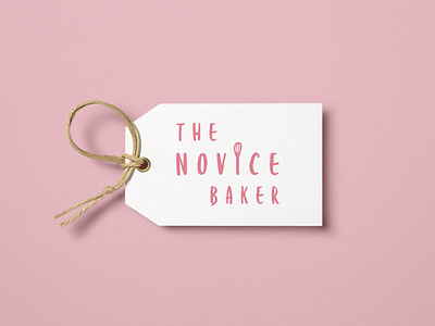 The Novice Baker adobe bakery branding creative font illustrator pastel pink soft typography uiux