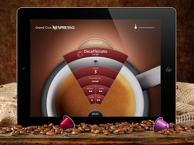 Nespresso iPad Flavor Wheel capsules ipad nespresso ui