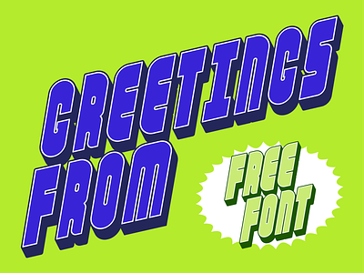 Greetings From (Free Font) card free fonts from greetings opentype svg font type typogaphy vector