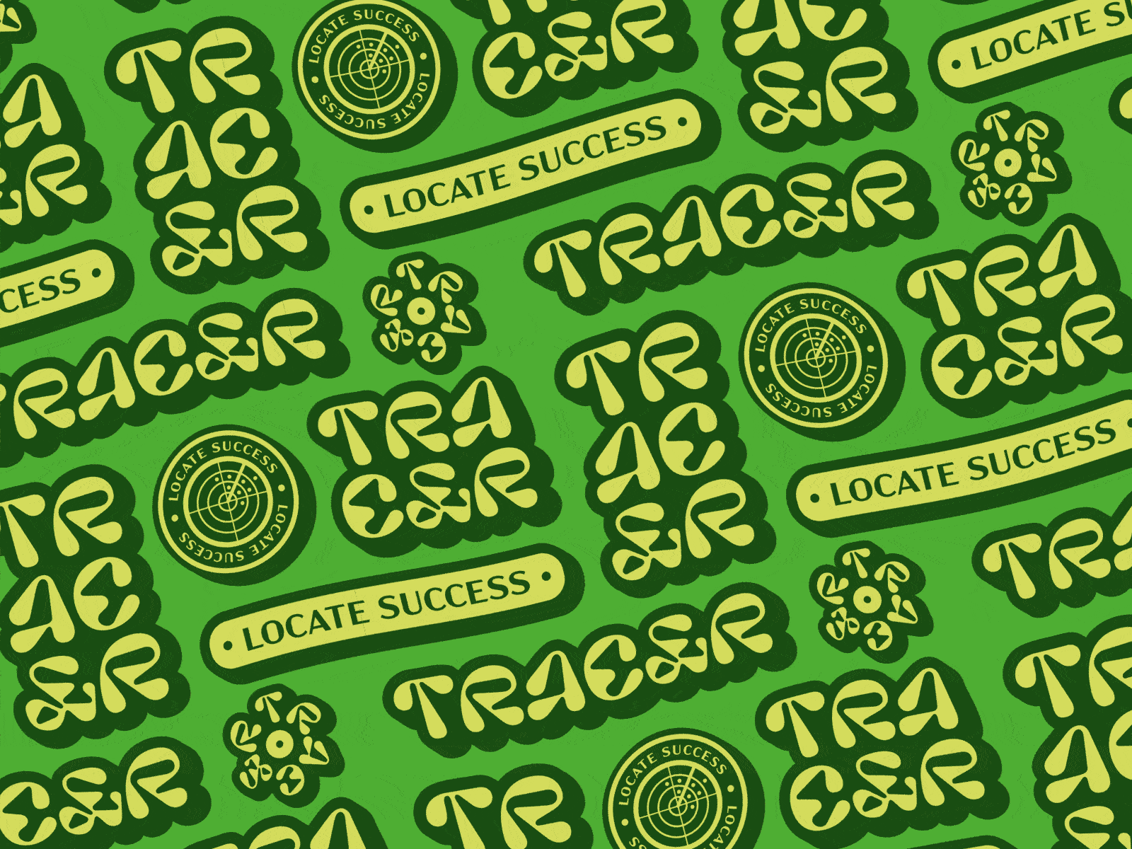 Trac£r (Clothing brand) branding clothing green logo logos pattern resposive vector
