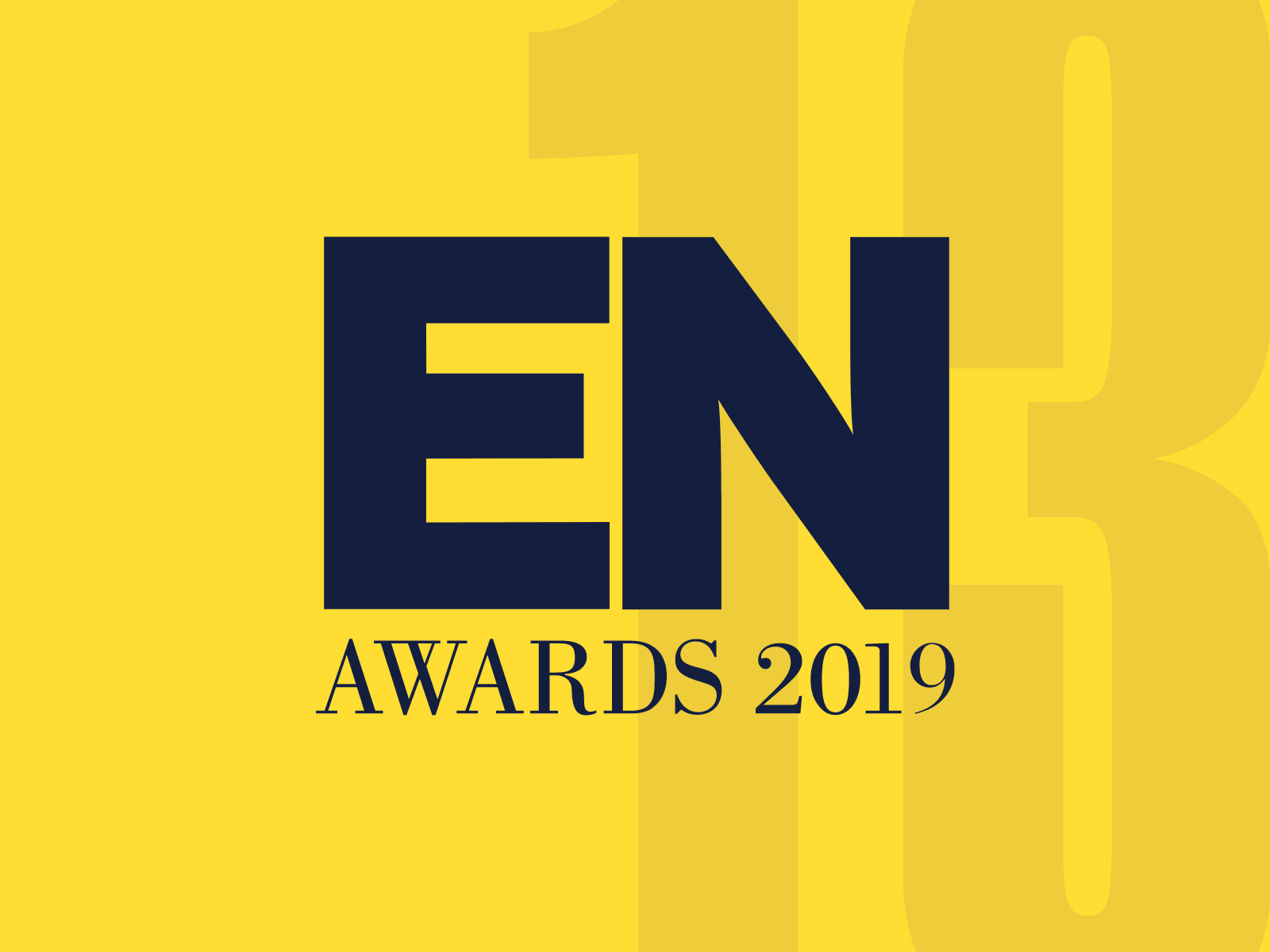 Exhibition News Awards 2019 branding branding design evening events exhibition signage signage design yellow