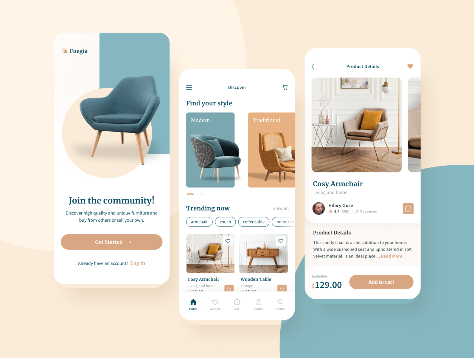 Furniture Shopping App Ui Ux Design By Patr Cia Havancs K On Dribbble