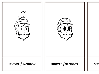 Shovel & Sandbox Business Cards (in progress) illustration jenna mascot minimal