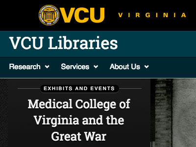 VCU Libraries Homepage Redesign information architecture library redesign university web