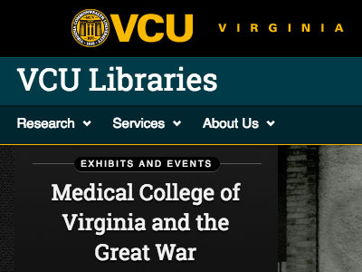 VCU Libraries Homepage Redesign