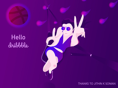 Hello dribbble! design illustration