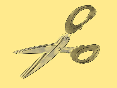 Multiple scissors household illustration scissors