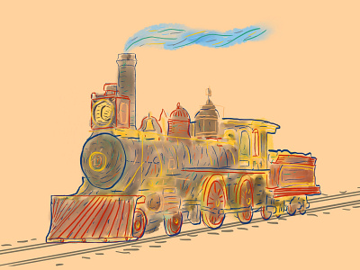 A locomotive illustration locomotive train