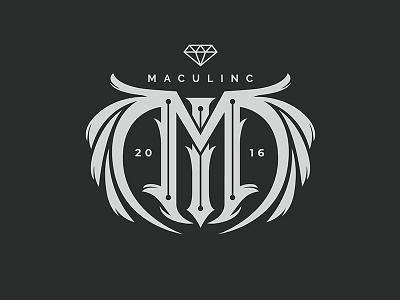 Maculinc logo design alphabet bussines corporate diamond logo typo vector