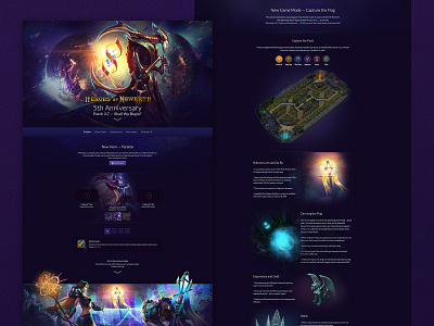 Gaming Anniversary Site front end development gaming purple web design