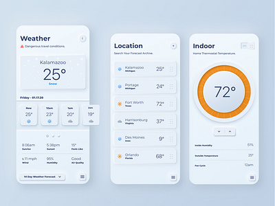 Neumorphism Weather App Concept