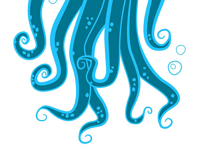 Octopus Options blue curls octopus tentacles
