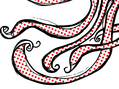 Octopus Options curls illustration octopus red tentacles