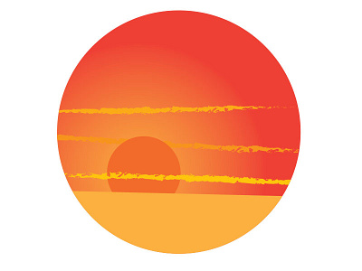 Sun Illustration desert hot illustration orange sun yellow