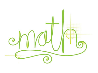 Math Lettering green lettering math
