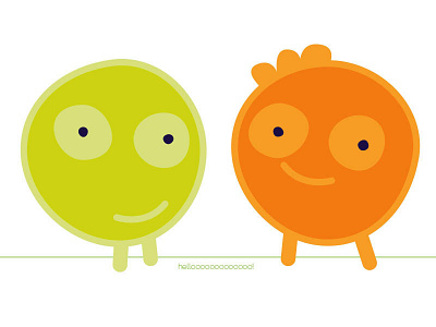 little friends friends fun green illustration little orange yellow