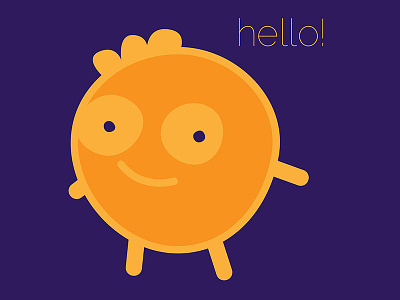 hello guy friends fun illustration little orange