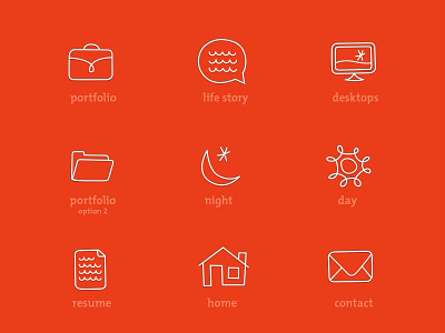 Personal Website - more icons icons illustration orange