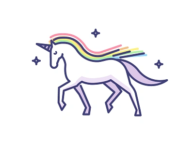 Unicorn animal character color colorful fantastic fantasy glorious icon illustration mane rainbow unicorn vector