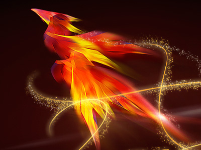 Phoenix 2009 abstract ecard new year phoenix