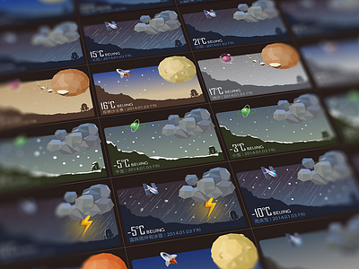 Allpng2 android moon rain snow sunny thunder weather widget