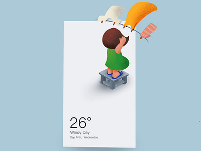 weather widget windy girl procreate weather widget windy