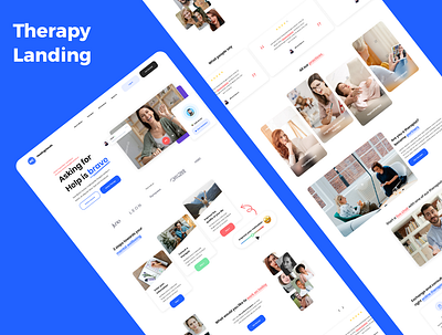 Therapy Landing design landing page minimalist therapy ui