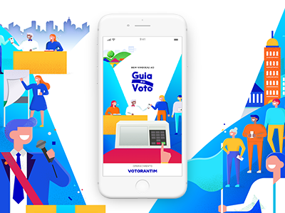 App Guia do Voto app colorful design illustration layout politic ui user experience ux vote