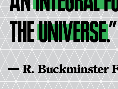 Sketch for upcoming Bucky Fuller poster poster typography