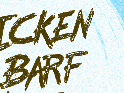 Barf illustration typography