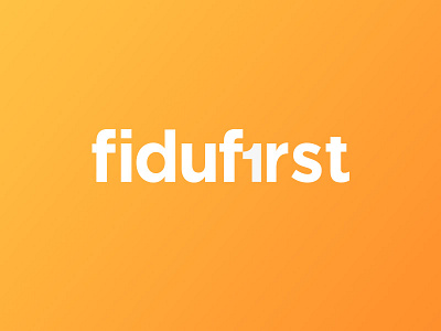 fidufirst Logo! brand branding fidufirst first logo one orange poroto