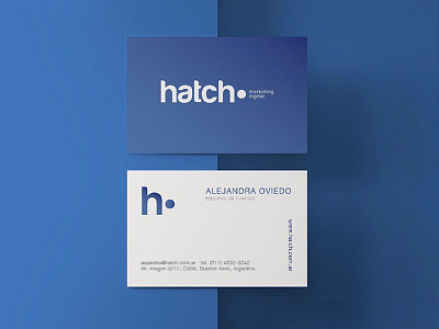 hatch business card blue brand branding business card dsigns hatch logo poroto