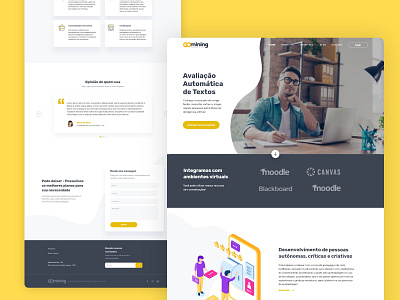 Gomining: Landing Page design education education website landing landing page landing page design landingpage ui ui design uidesign ux design website website design writing