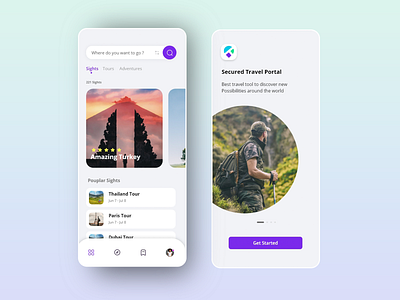 Travel portal app concept