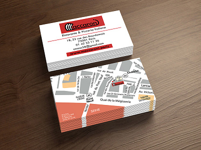 business card - Maccaroni Paris indesign