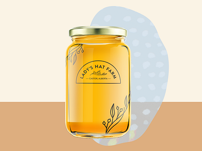 Lady's Hat Farm, Honey Jar branding design logo package