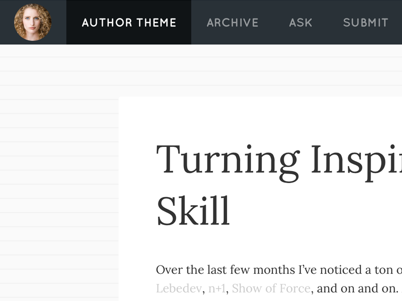 Author Theme tumblr theme author themelantic