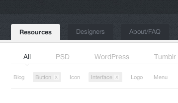 Category Structure category tabs navigation