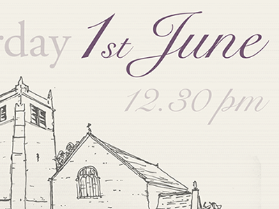 1st June wedding invitation