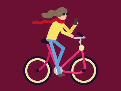 Bike Girl avatars bicycle bike bike illustration bike logo bycicle illustration cartoon character charachter design design flat animation flat character flat illustration flat illustrations flat illustrator illustration vector