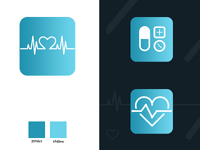 Medical app icon / logo app branding icon logo